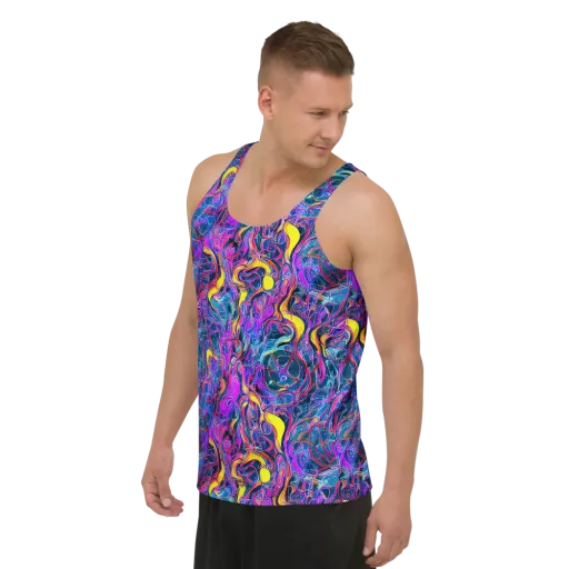 Magenta Maelstrom on a Men's Tank Top