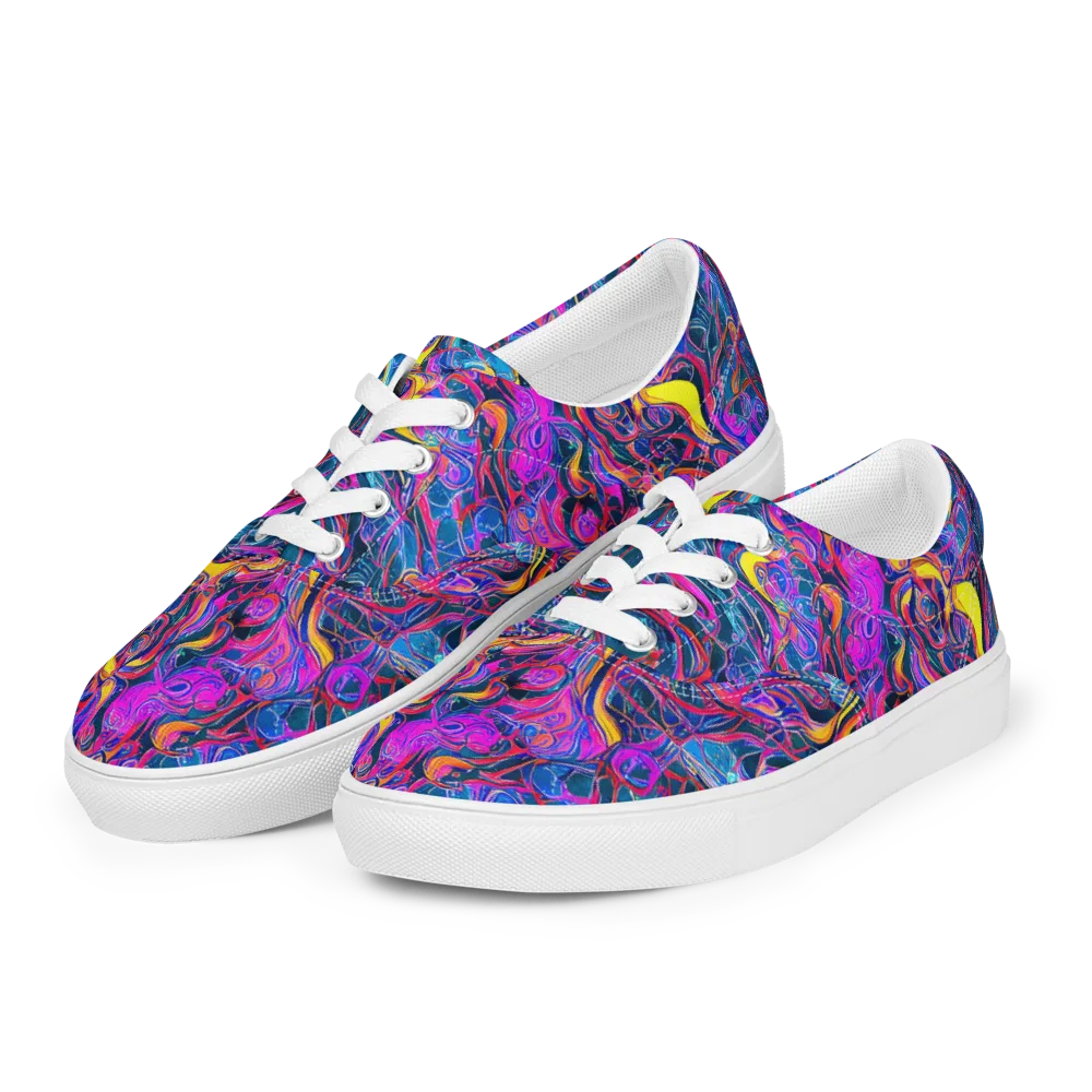 Magenta Maelstrom on Men's Lace-Up Canvas Shoes — Left Front