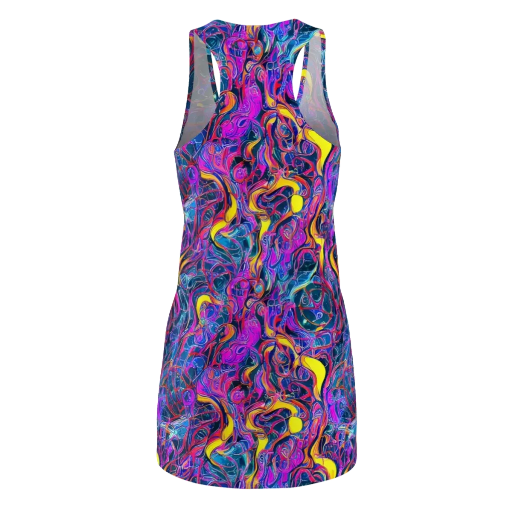 Magenta Maelstrom on Racerback Dress — Back