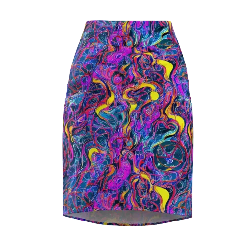Magenta Maelstrom on a Pencil Skirt