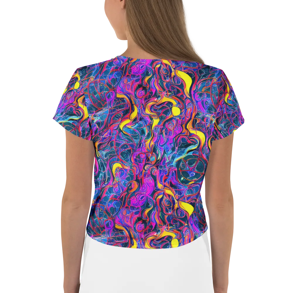 Magenta Maelstrom on Crop Tee — Back