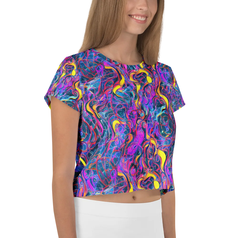 Magenta Maelstrom on Crop Tee — Right