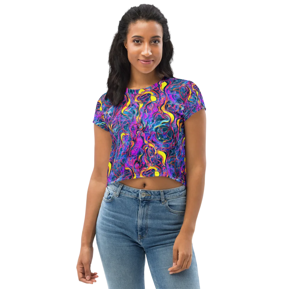 Magenta Maelstrom on Crop Tee — Front