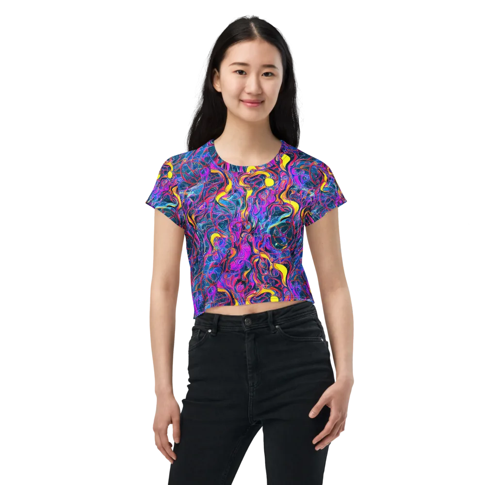 Magenta Maelstrom on Crop Tee — Front