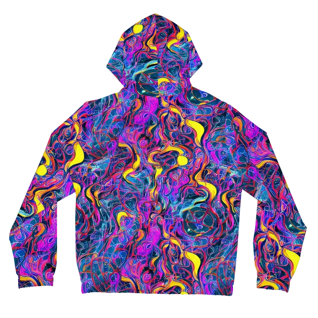 Magenta Maelstrom on Women's Full-Zip Hoodie — Back