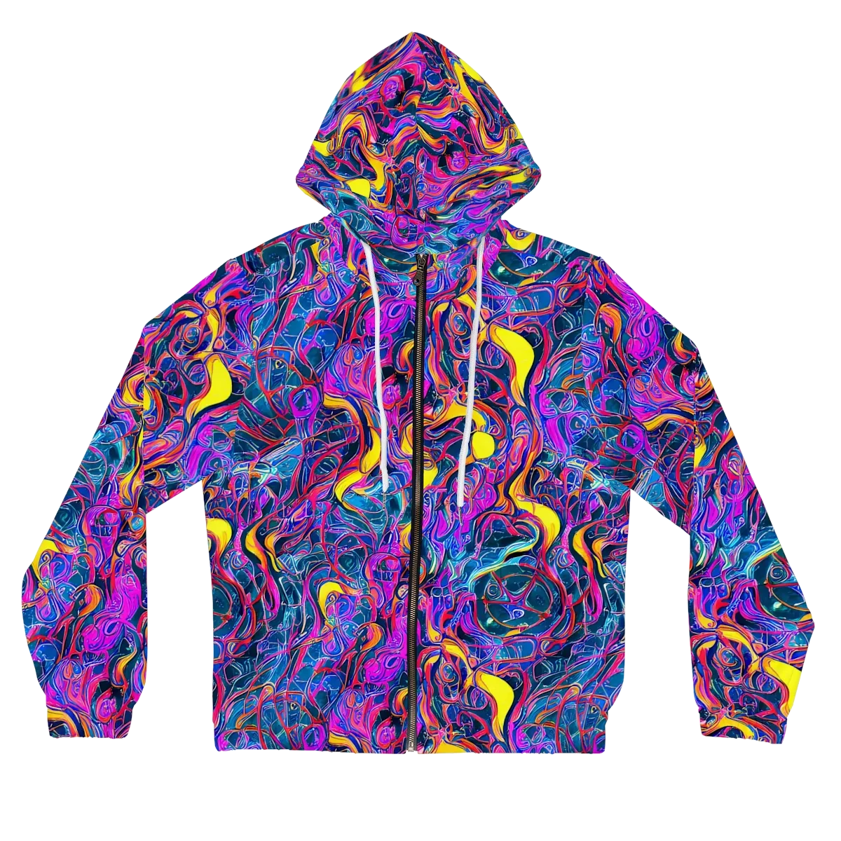 Magenta Maelstrom on Women's Full-Zip Hoodie — Front