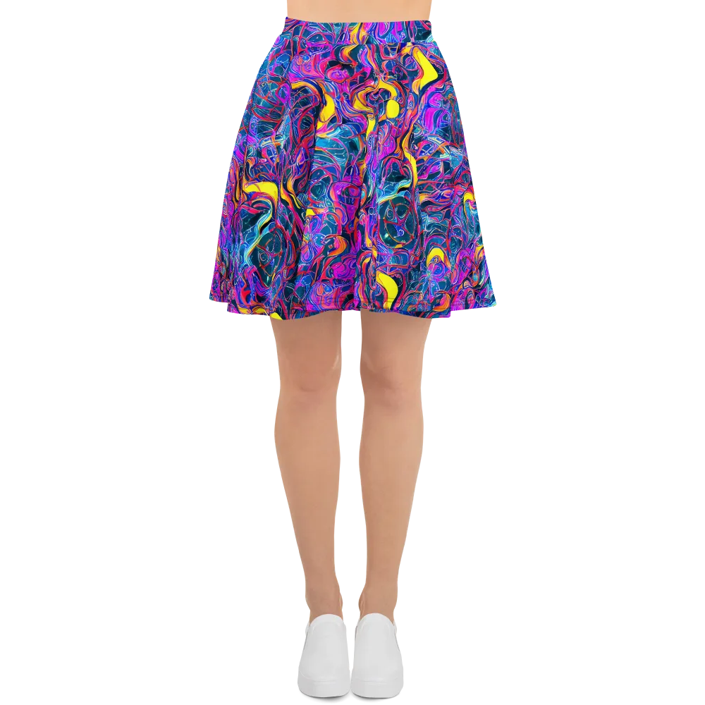 Magenta Maelstrom on Skater Skirt — Front