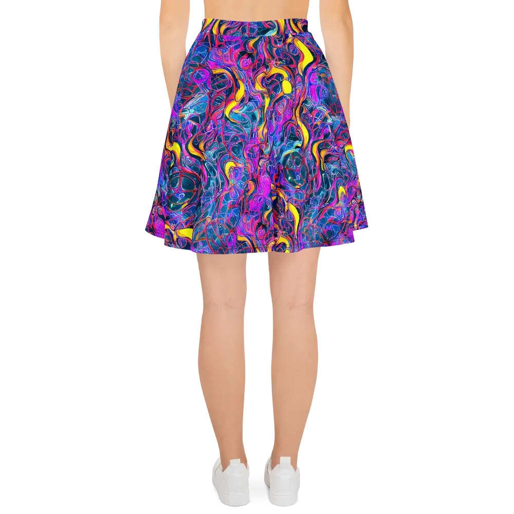 Magenta Maelstrom on Skater Skirt — Back