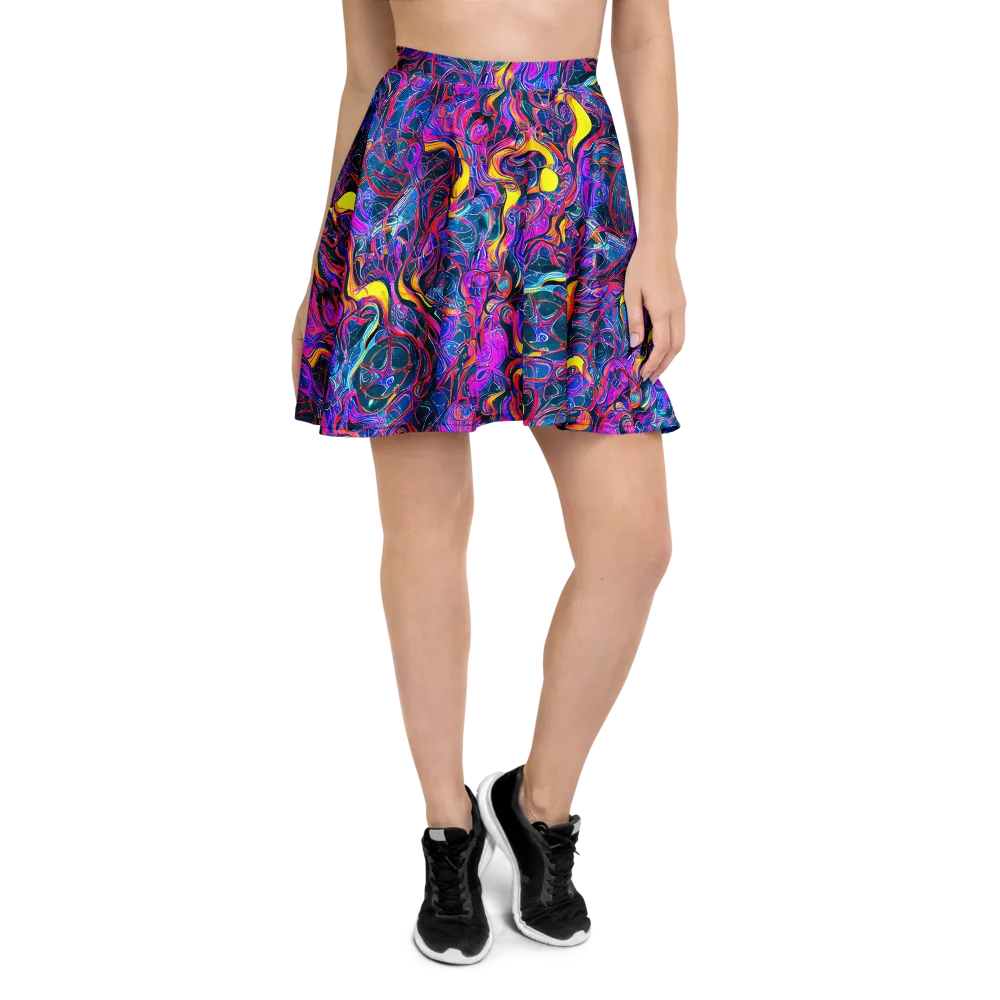 Magenta Maelstrom on Skater Skirt — Front