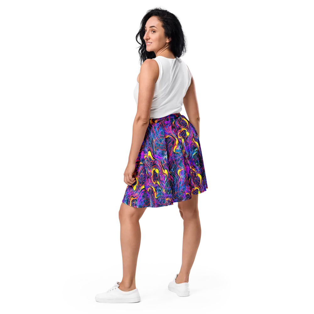 Magenta Maelstrom on Skater Skirt — Back