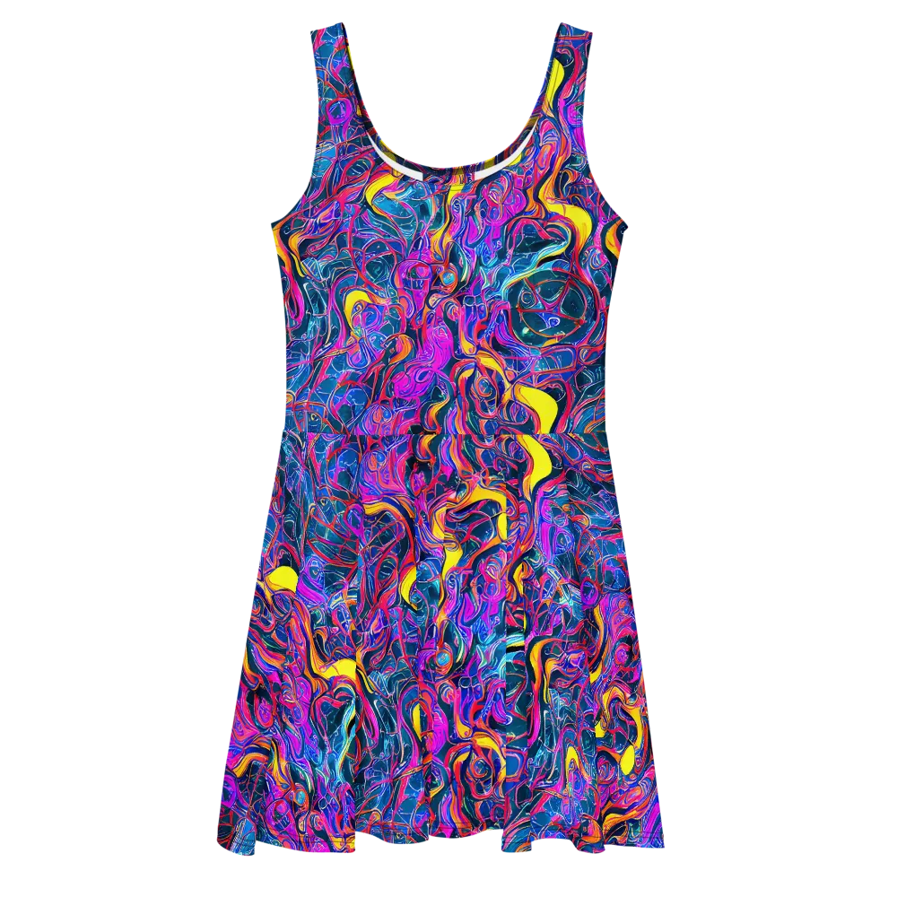 Magenta Maelstrom on Skater Dress — Front