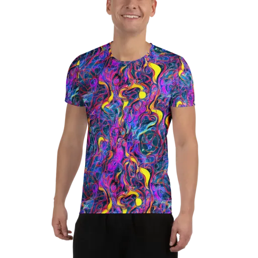 Magenta Maelstrom on a Men's Athletic T-Shirt