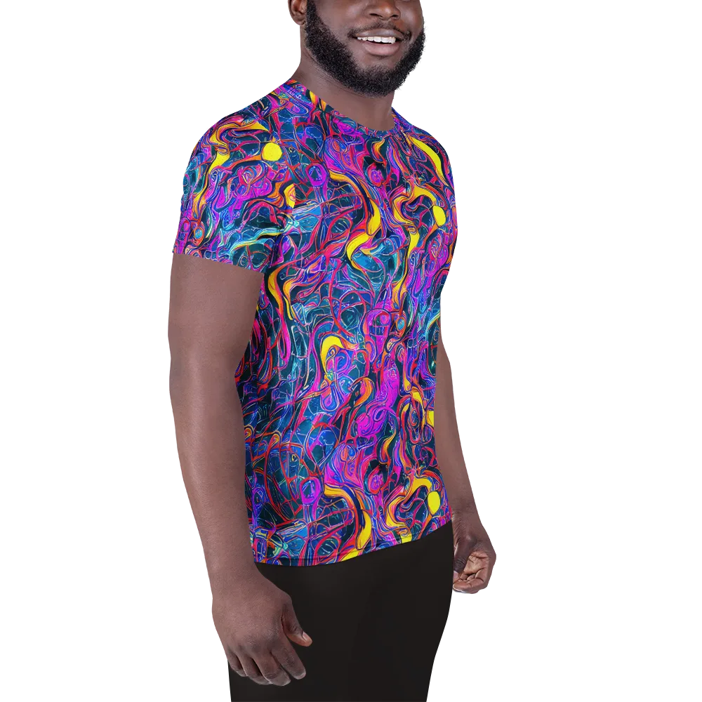 Magenta Maelstrom on Men's Athletic T-Shirt — Right
