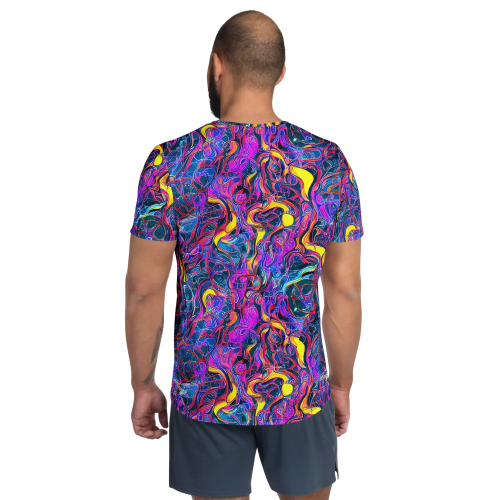 Magenta Maelstrom on Men's Athletic T-Shirt — Back