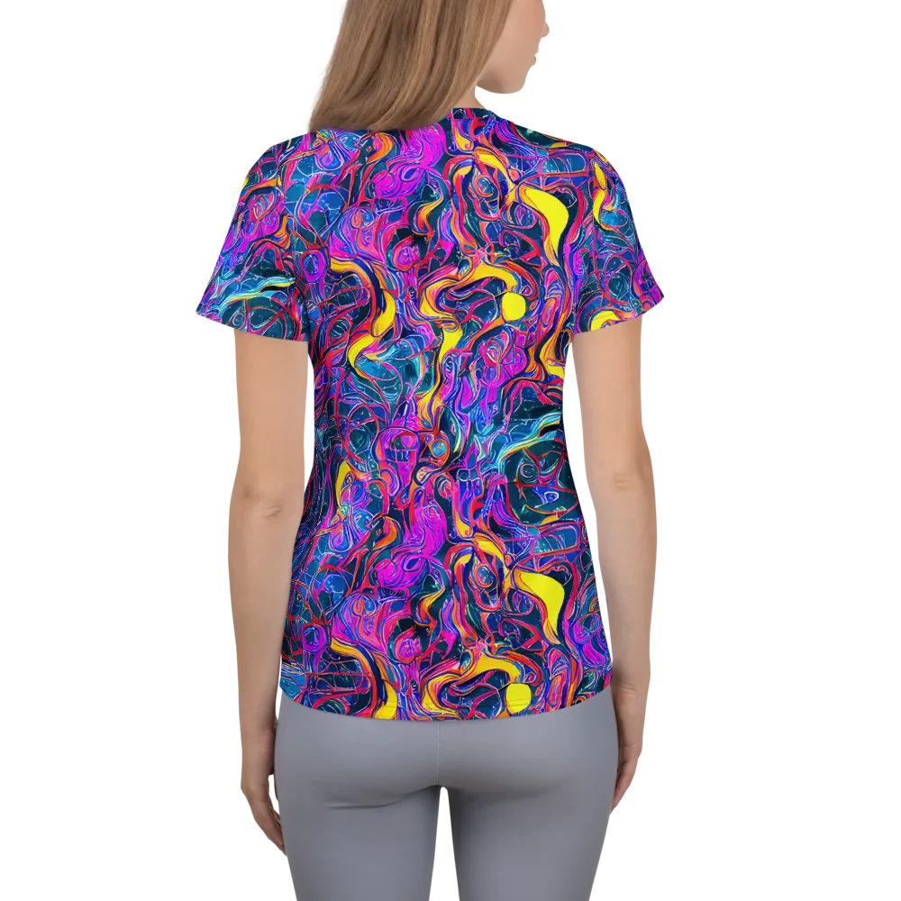 Magenta Maelstrom on Women's Athletic T-Shirt — Back
