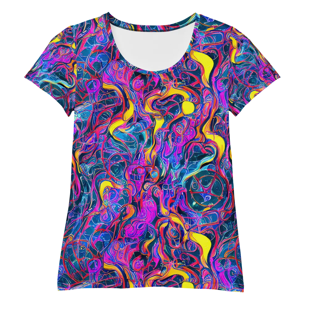 Magenta Maelstrom on Women's Athletic T-Shirt — Front