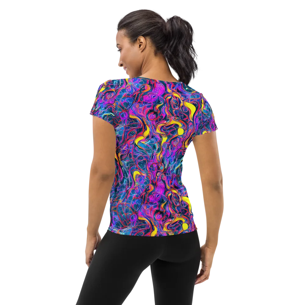 Magenta Maelstrom on Women's Athletic T-Shirt — Back