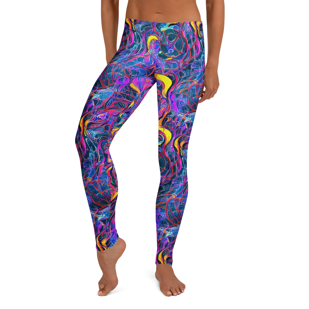 Magenta Maelstrom on Leggings — Front