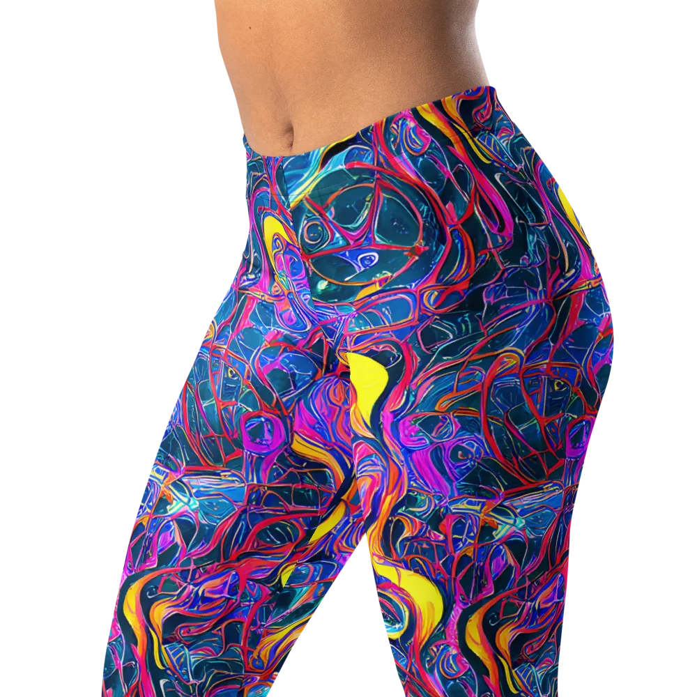 Magenta Maelstrom on Leggings — Left Front