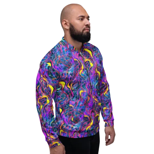 Magenta Maelstrom on a Bomber Jacket
