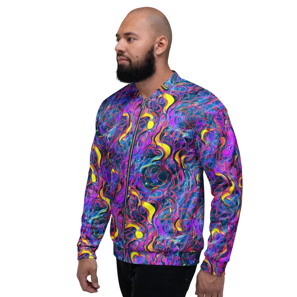 Magenta Maelstrom on Bomber Jacket — Left