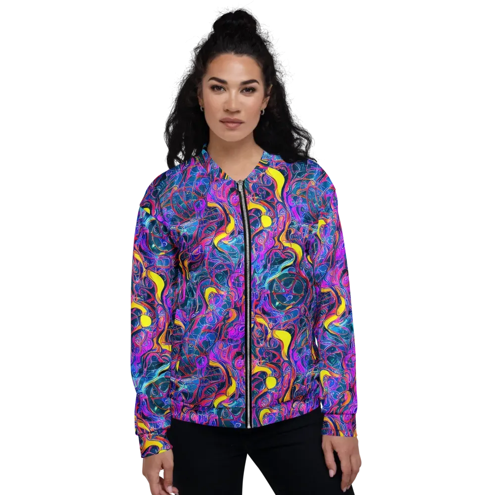 Magenta Maelstrom on Bomber Jacket — Front