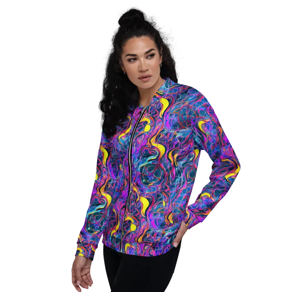 Magenta Maelstrom on Bomber Jacket — Left