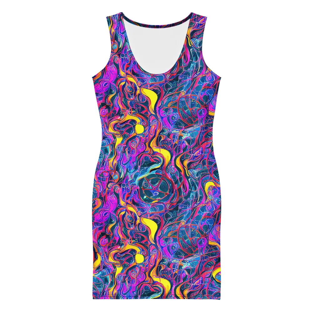 Magenta Maelstrom on Bodycon Dress — Front