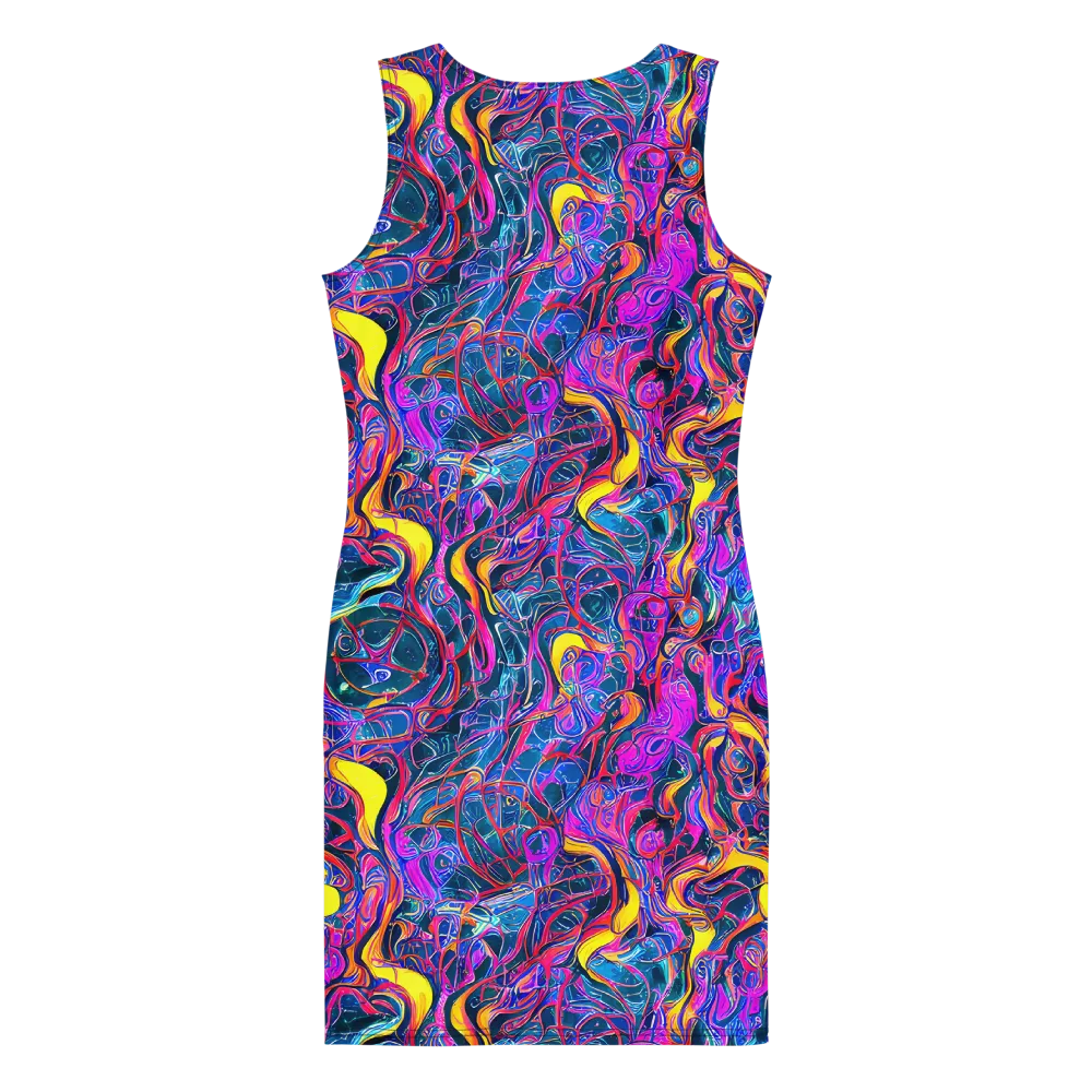 Magenta Maelstrom on Bodycon Dress — Back