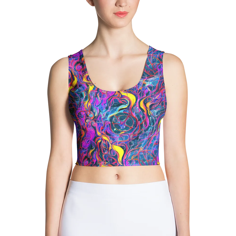 Magenta Maelstrom on Crop Top — Front
