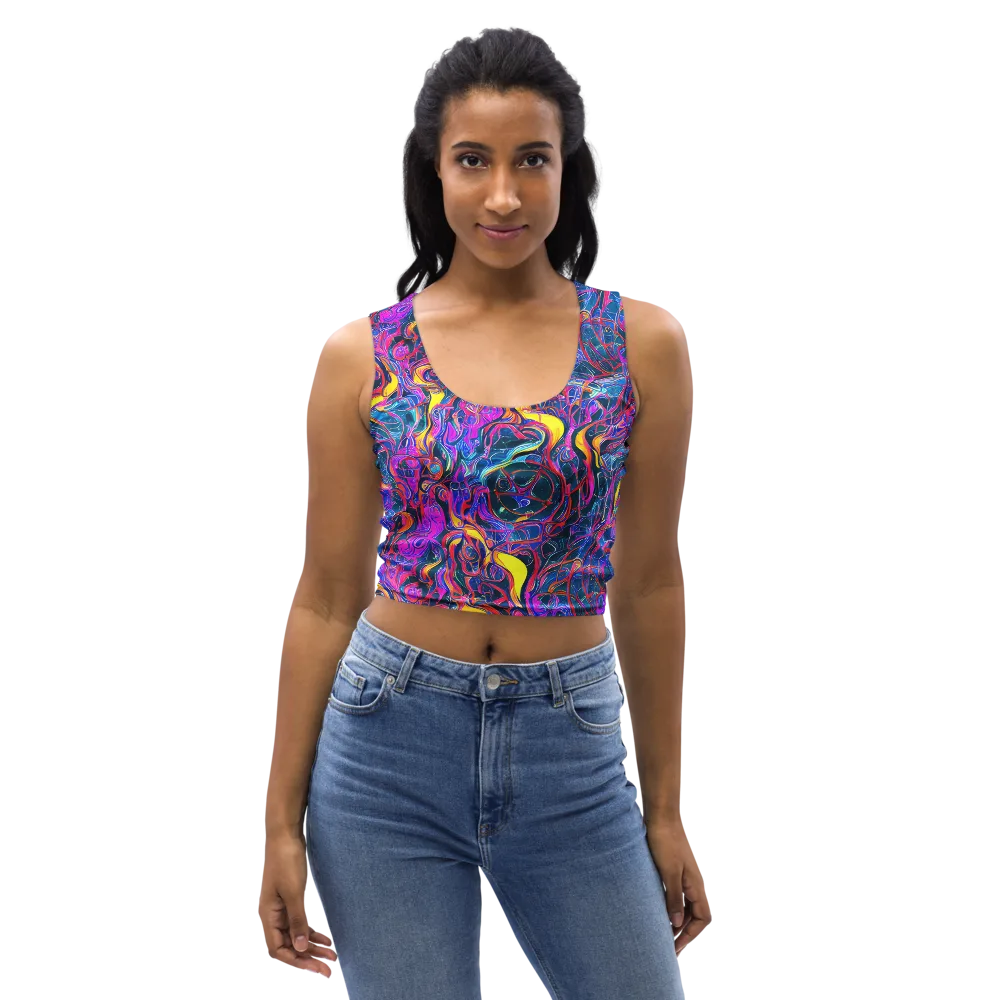 Magenta Maelstrom on Crop Top — Front