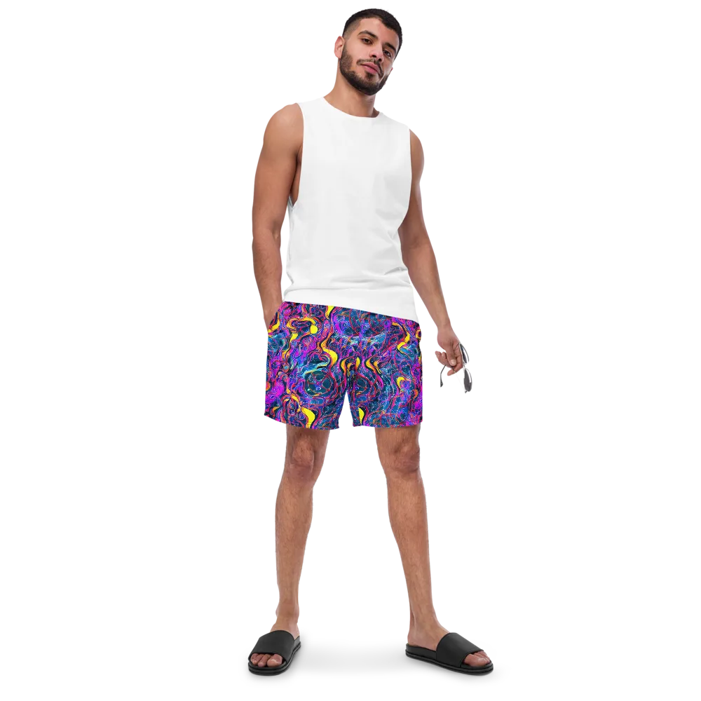 Magenta Maelstrom on Swim Trunks — Front