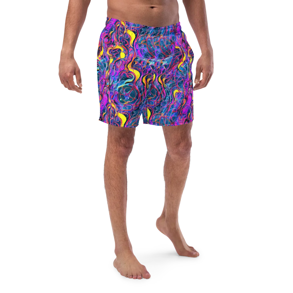 Magenta Maelstrom on Swim Trunks — Front