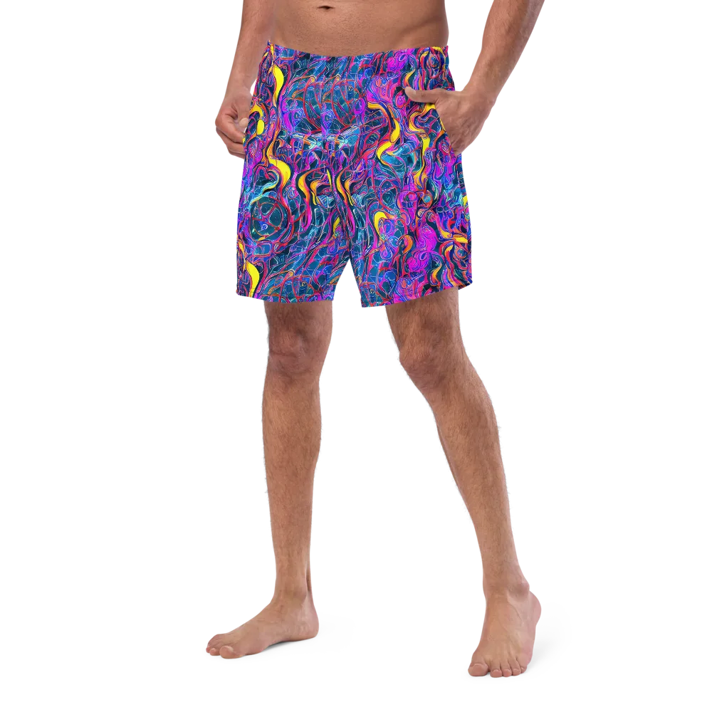 Magenta Maelstrom on Swim Trunks — Left Front