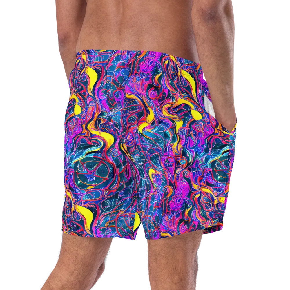 Magenta Maelstrom on Swim Trunks — Right Back