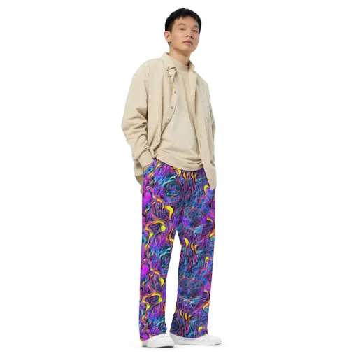Magenta Maelstrom on a Wide-Leg Pants