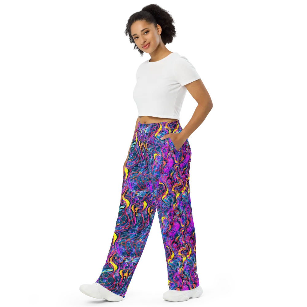Magenta Maelstrom on Wide-Leg Pants — Left Front