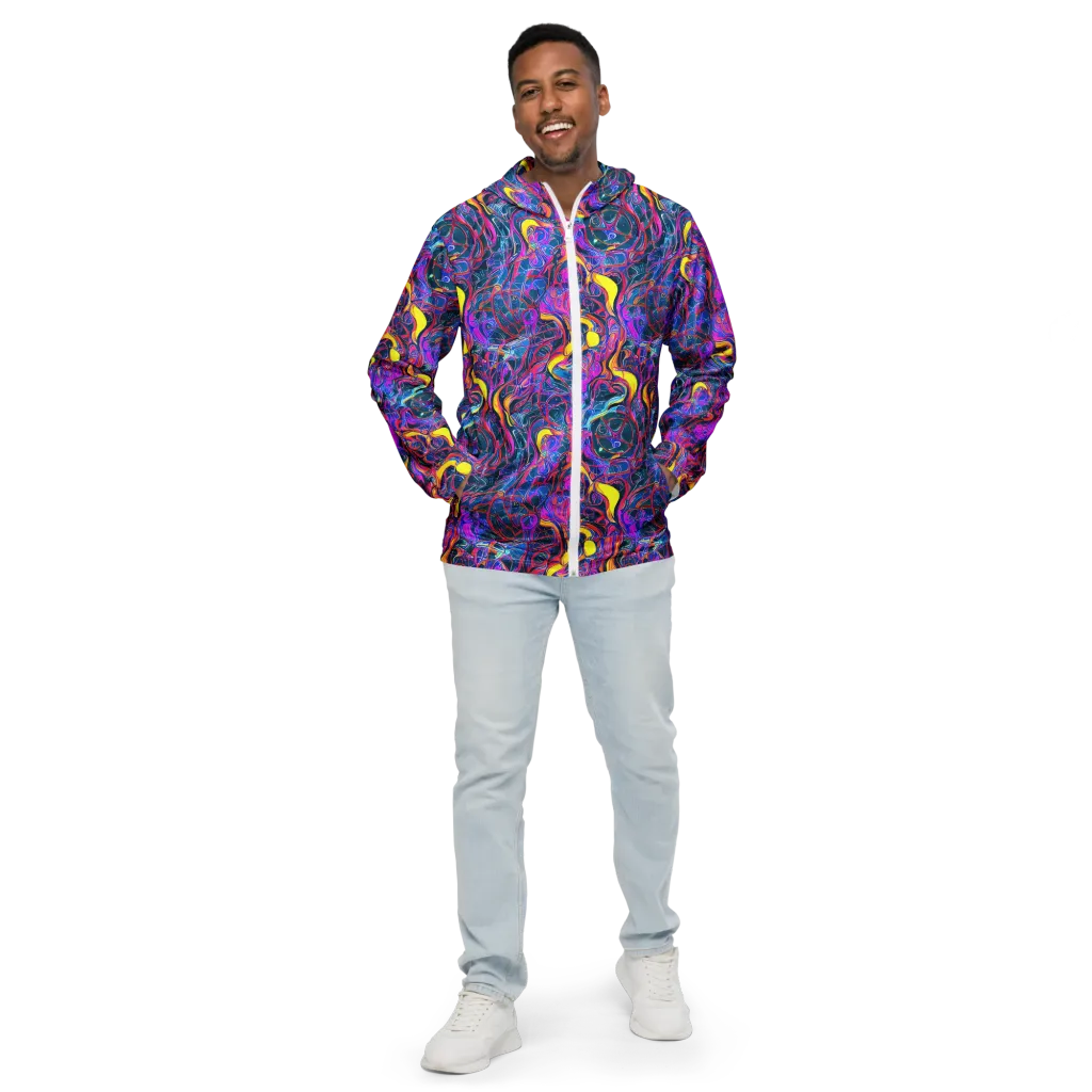 Magenta Maelstrom on Men's Windbreaker — Front