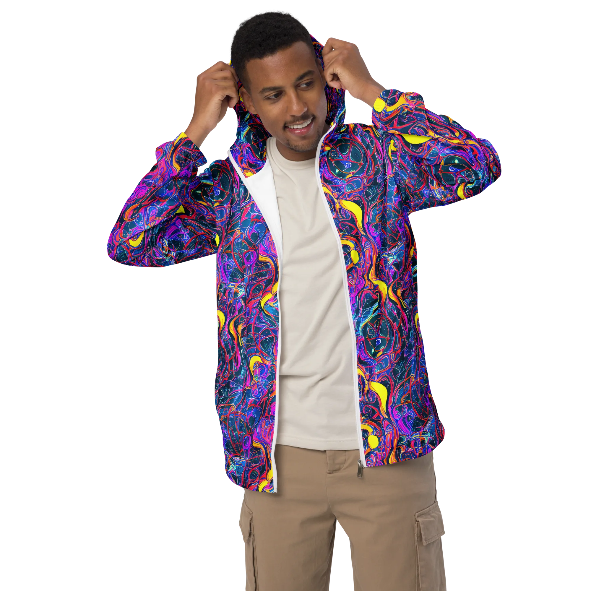Magenta Maelstrom on Men's Windbreaker — Front