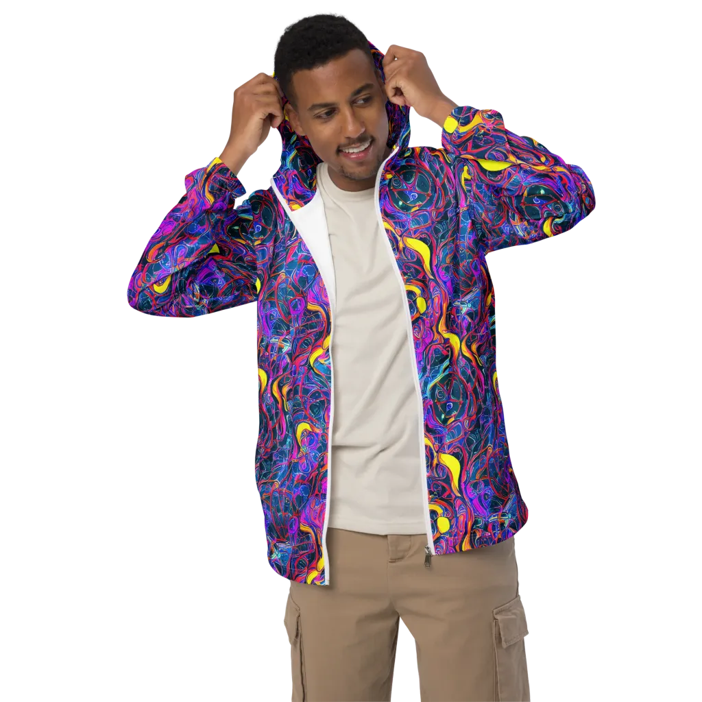 Magenta Maelstrom on Men's Windbreaker — Front
