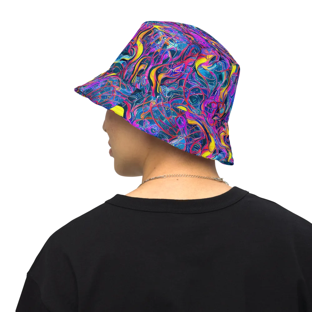 Magenta Maelstrom on Reversible Bucket Hat — Back Inside