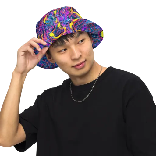 Magenta Maelstrom on a Reversible Bucket Hat