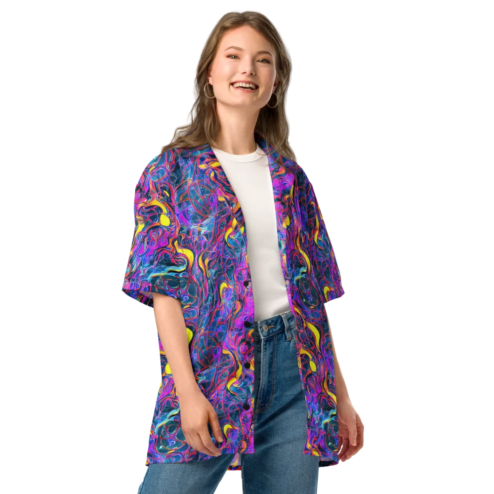 Magenta Maelstrom on Button Shirt — Front