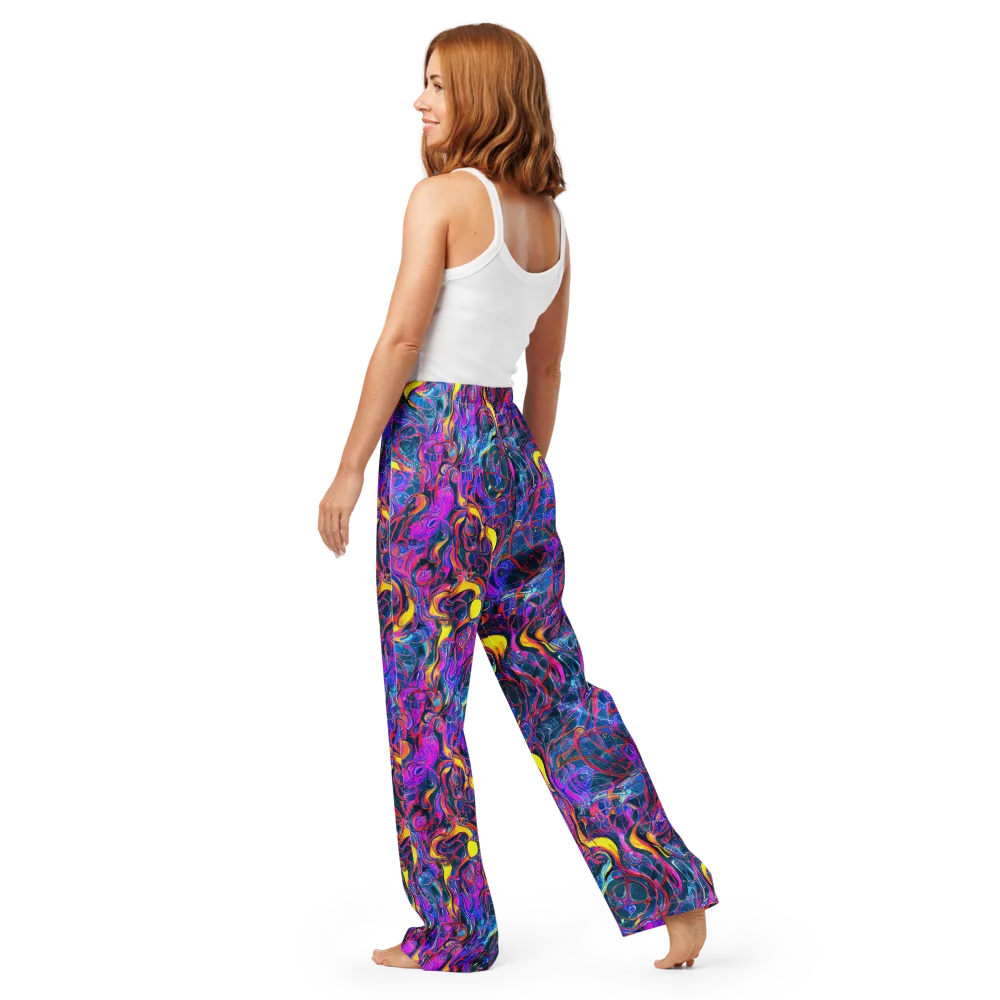 Magenta Maelstrom on Women's Pajama Pants — Back
