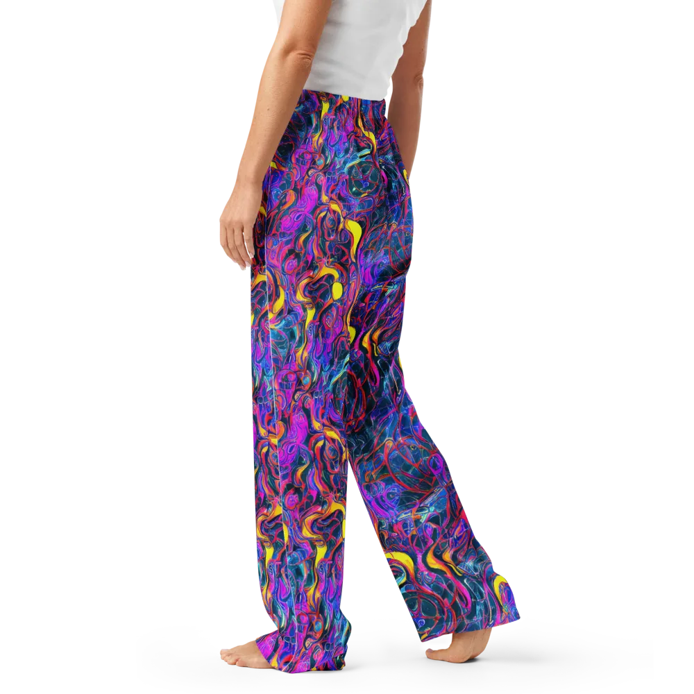 Magenta Maelstrom on Women's Pajama Pants — Left