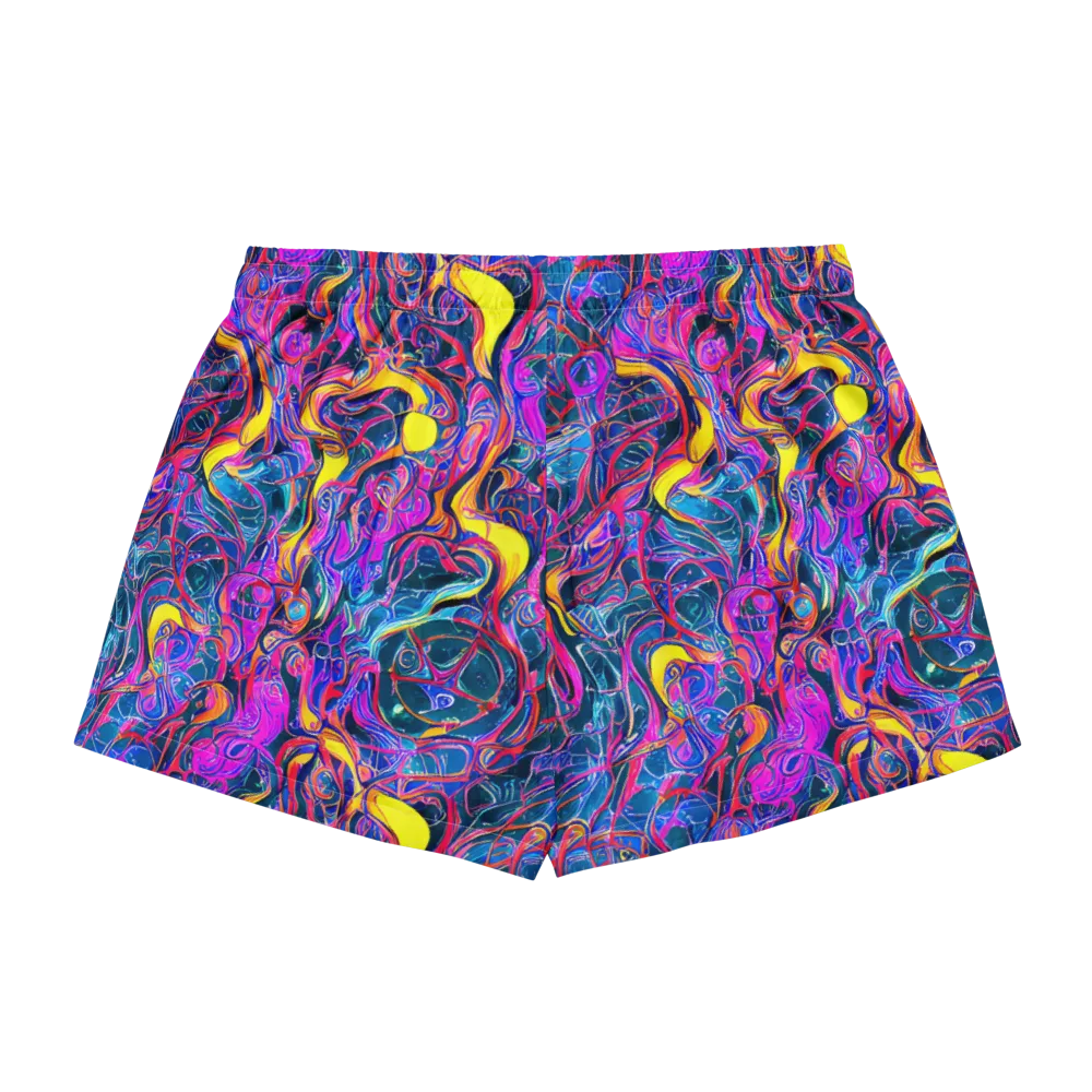 Magenta Maelstrom on Women's Pajama Shorts — Back