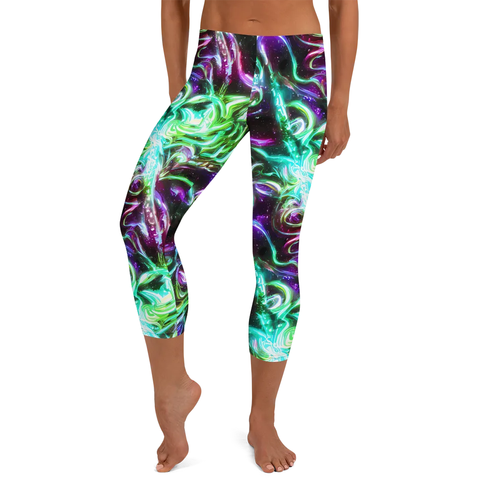 Stellar Serpent on Capri Leggings — Front