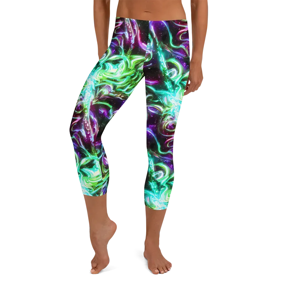 Stellar Serpent on Capri Leggings — Front