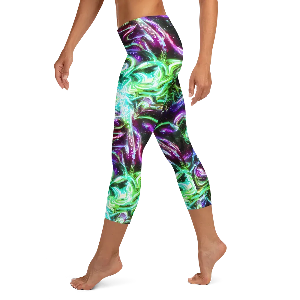 Stellar Serpent on Capri Leggings — Left