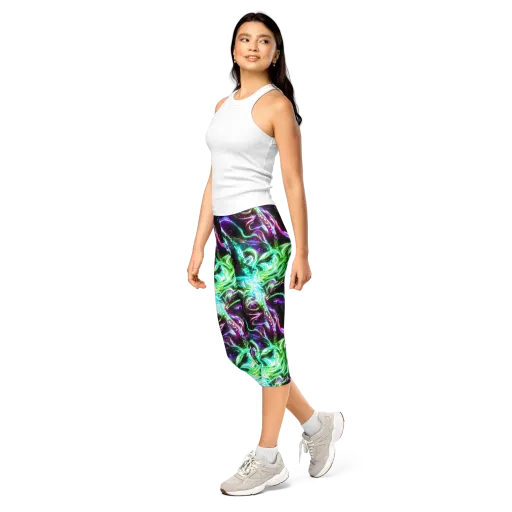 Stellar Serpent on a Capri Leggings